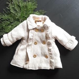 Cream Girls Coat 12M